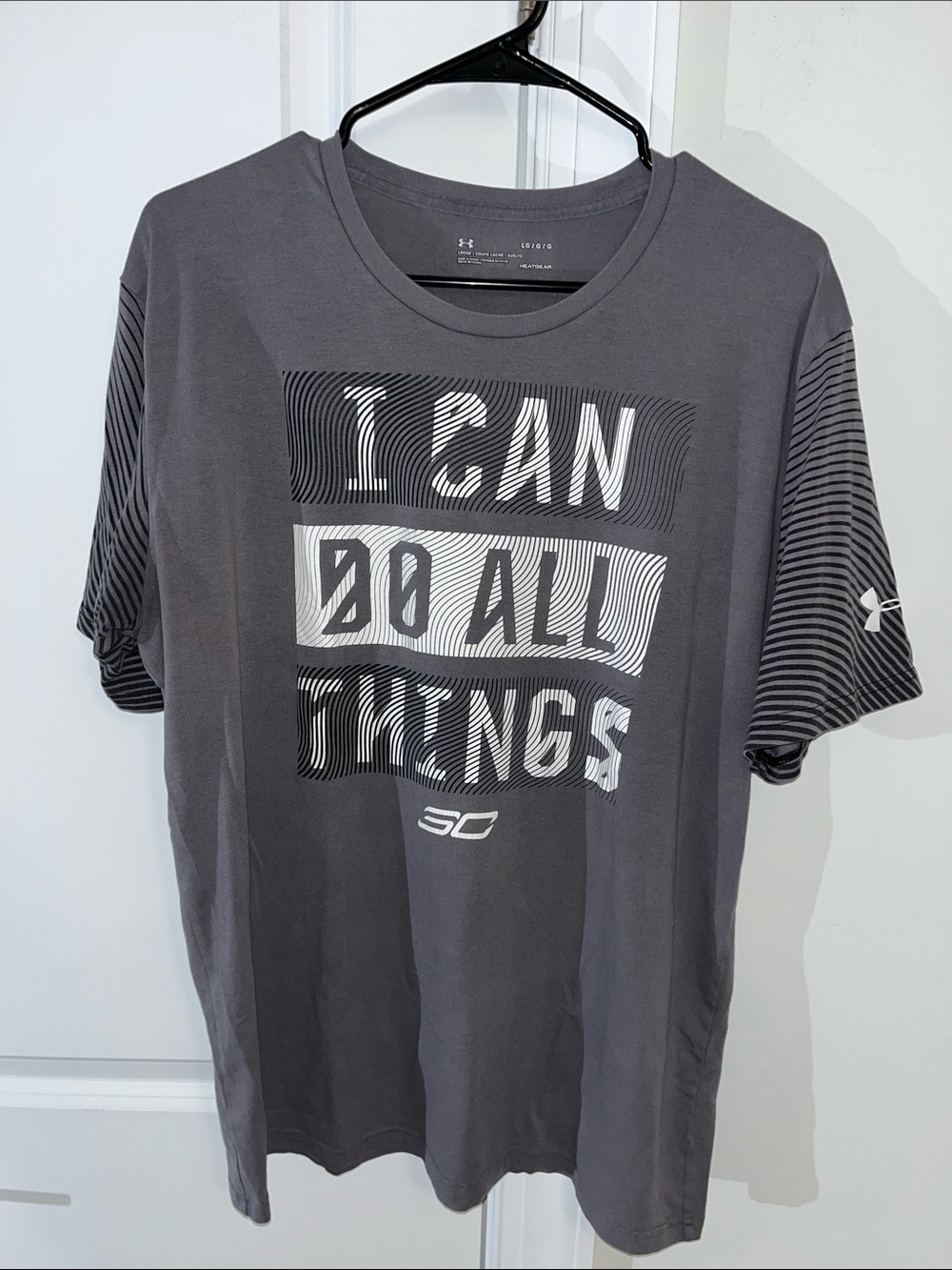 3C Steph Stephan Curry I Can Do All Things Gray Swirl T Shirt bball under armour